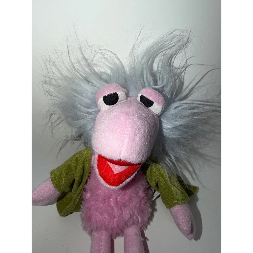 Jim Henson Fraggle Rock Mokey Fraggle Pink Plush Blue Hair Toy Factory 13